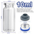 10mL GLASS VIALS -  10 vials and tops and stoppers