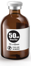 50ML Sterile Empty Glass Vials ( Amber Color )